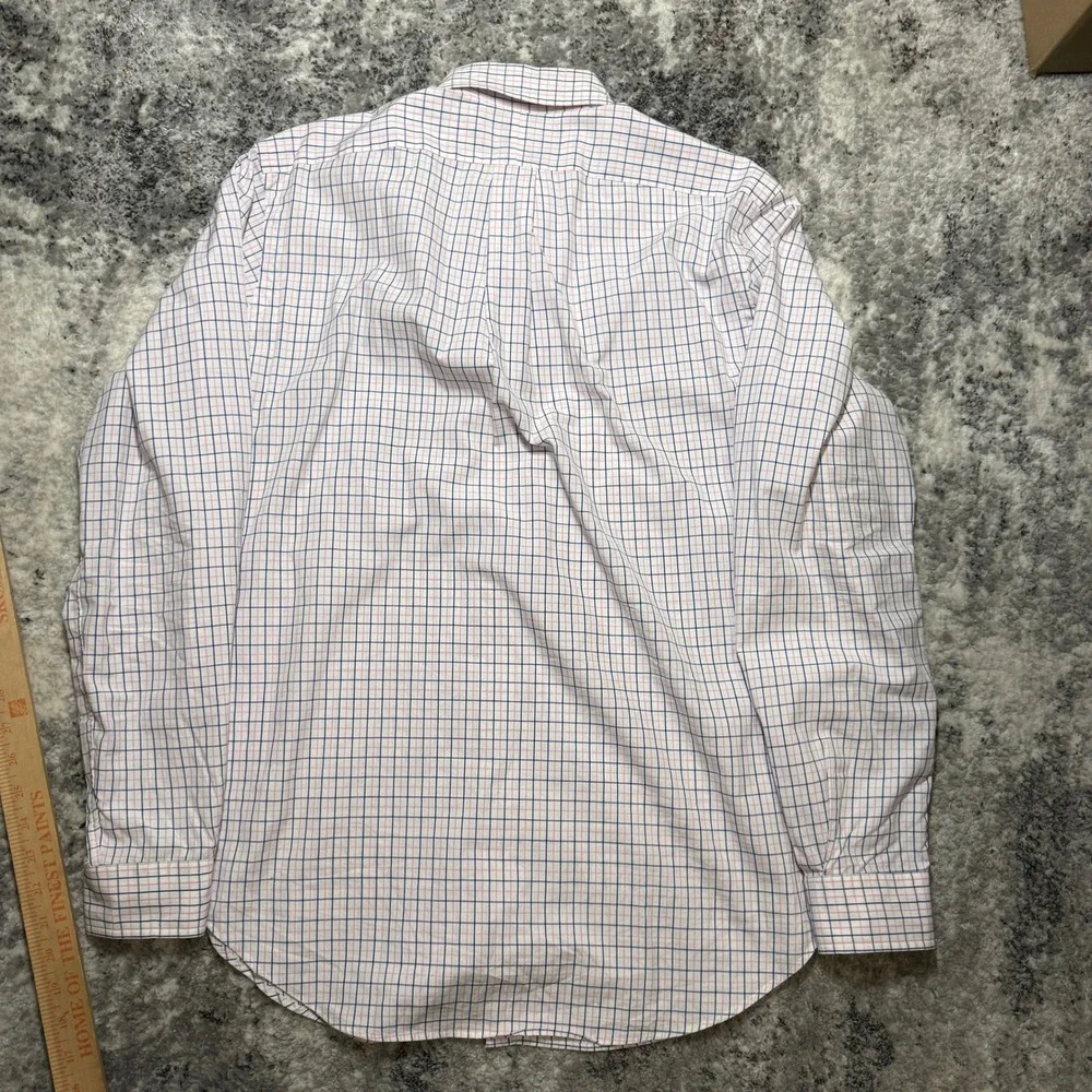 Ralph Lauren Mens Classic Fit Button Down Shirt Pink Navy 15.5 M - Picture 3 of 5